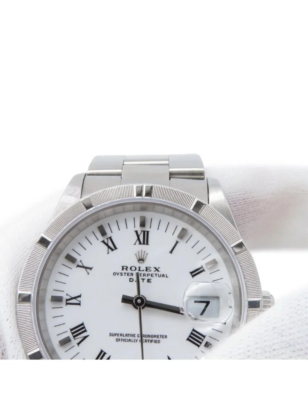 Rolex Oyster Perpetual Date Number Watch White Dial